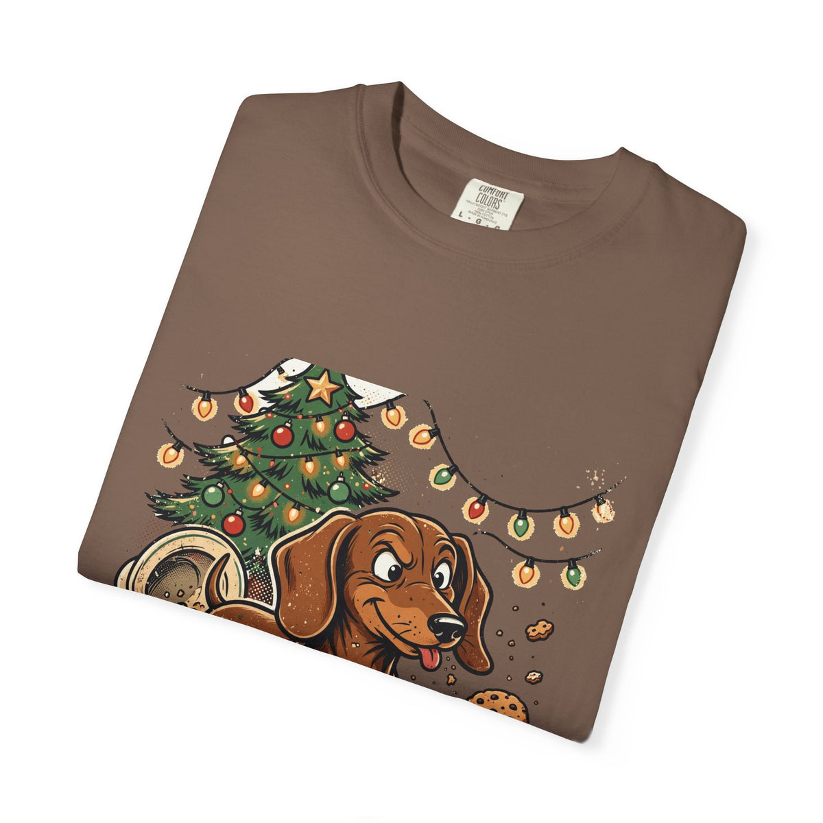 Dachshund Most Likely To Get Coal Tee | Funny Christmas Dog Graphic Shirt