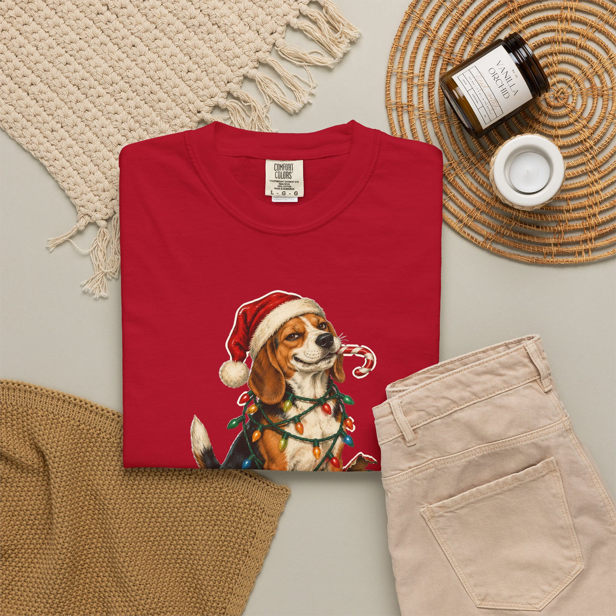 Naughty List Champion Beagle Christmas Tee