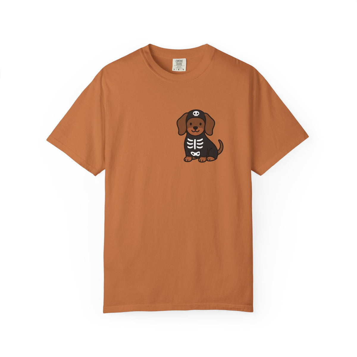 Dachshund Skeleton Halloween Pocket Tee | Cute Spooky Dog Shirt