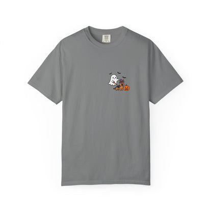 German Shepherd Ghost Walking Dog Pocket Tee Cute Halloween Dog Shirt