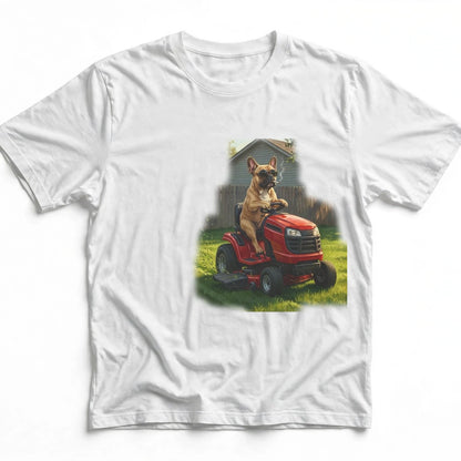 French Bulldog Lawn Mower Tee | Funny Spring Dog Graphic Shirt