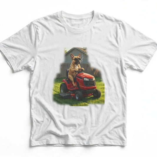 French Bulldog Lawn Mower Tee | Funny Spring Dog Graphic Shirt