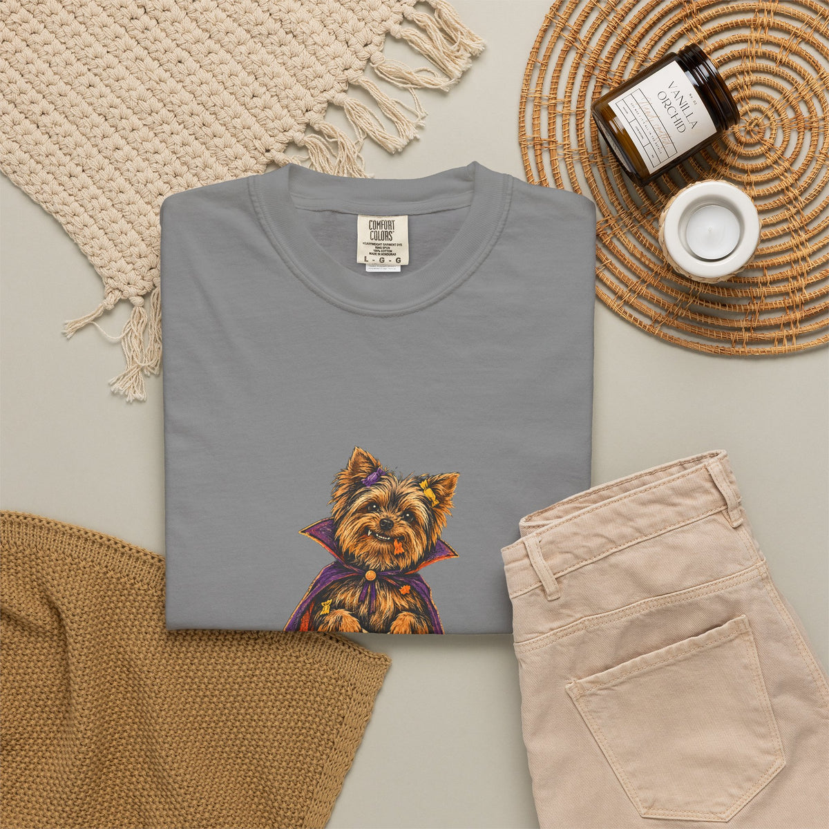 I Ate the Whole Bowl Yorkshire Terrier Halloween Tee