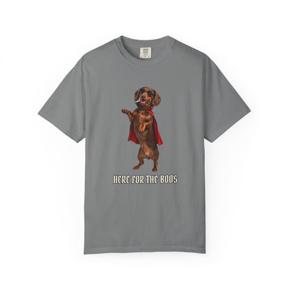 Dachshund Here For The Boos Tee | Funny Halloween Dog Shirt