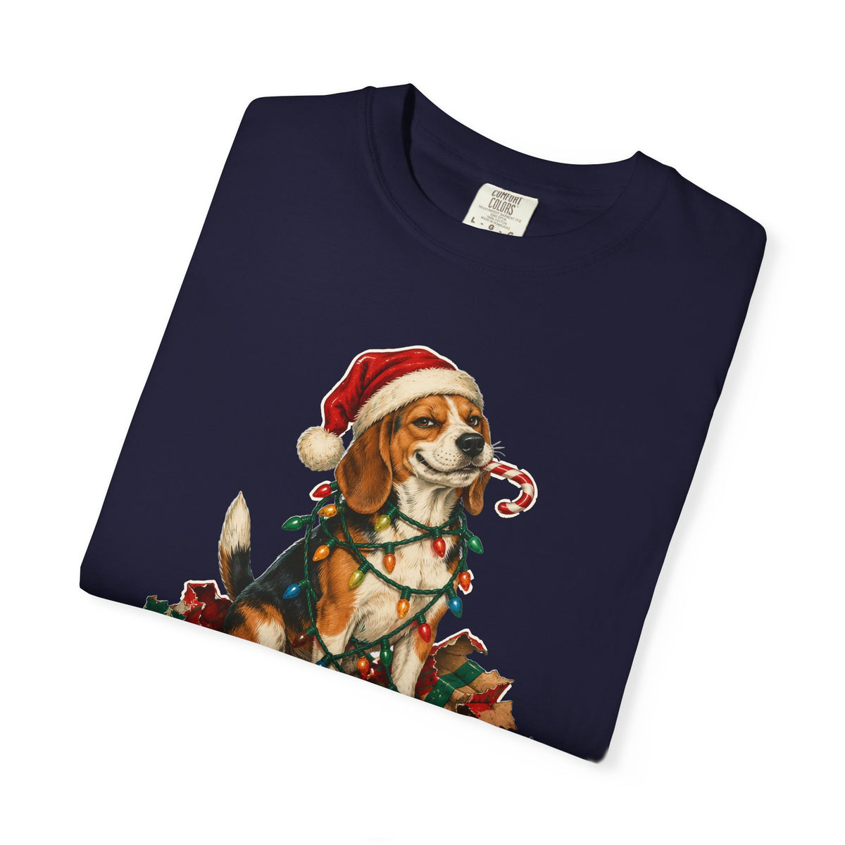 Naughty List Champion Beagle Christmas Tee