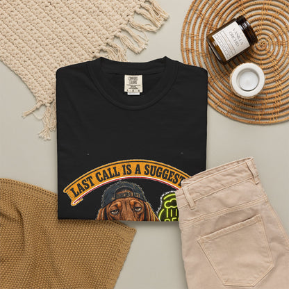 Last Call Larry Dachshund Bar Tee