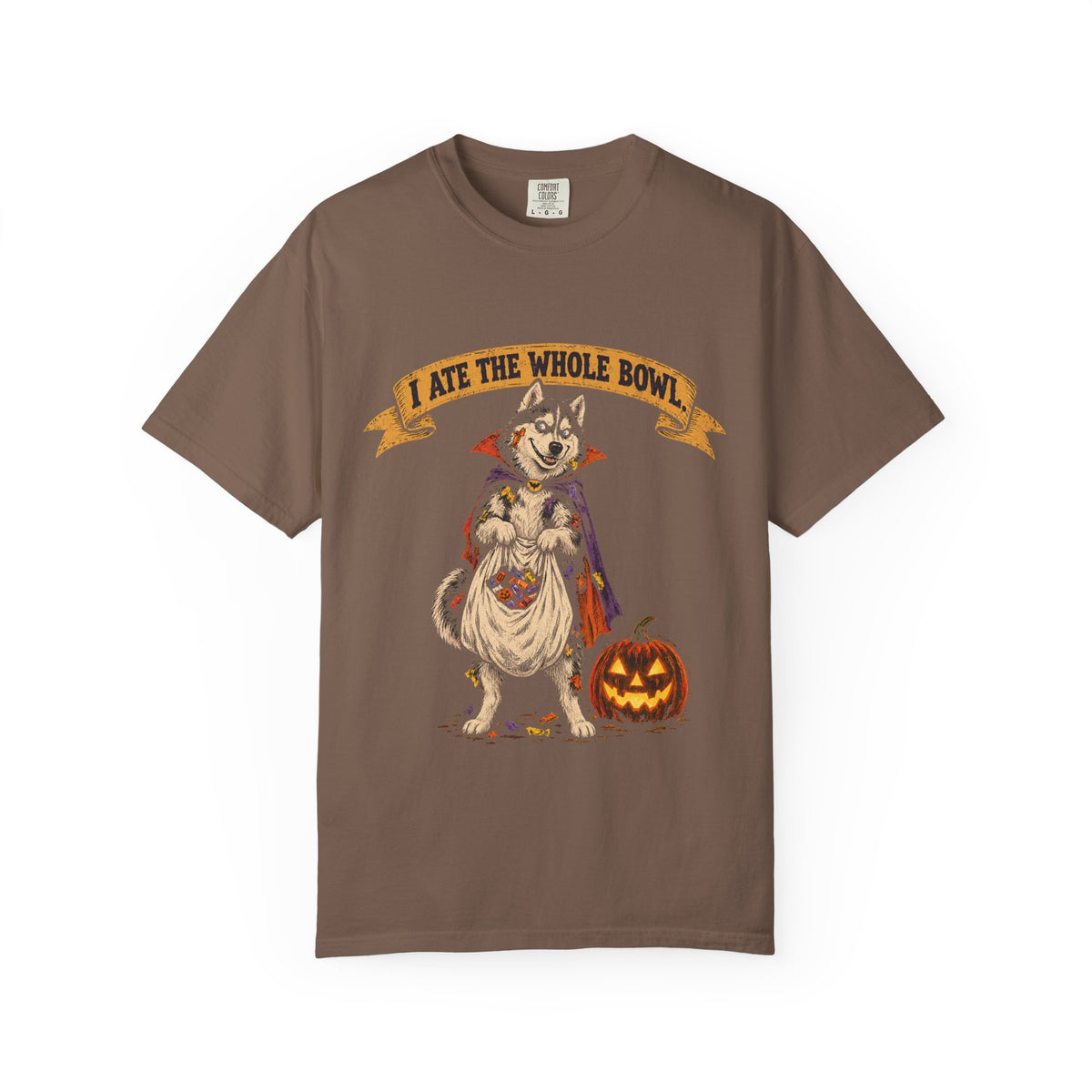 I Ate the Whole Bowl Siberian Husky Halloween Tee
