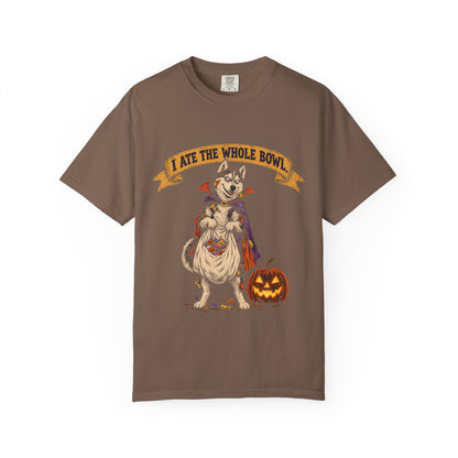 I Ate the Whole Bowl Siberian Husky Halloween Tee