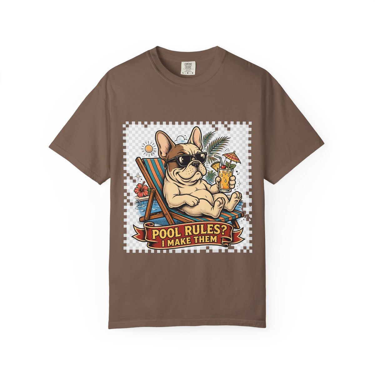 French Bulldog Pool Rules Tee | Funny Summer Dog Graphic Shirt