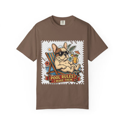 French Bulldog Pool Rules Tee | Funny Summer Dog Graphic Shirt