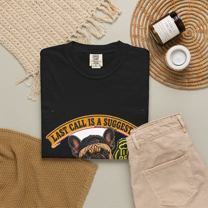 Last Call Larry French Bulldog Bar Tee