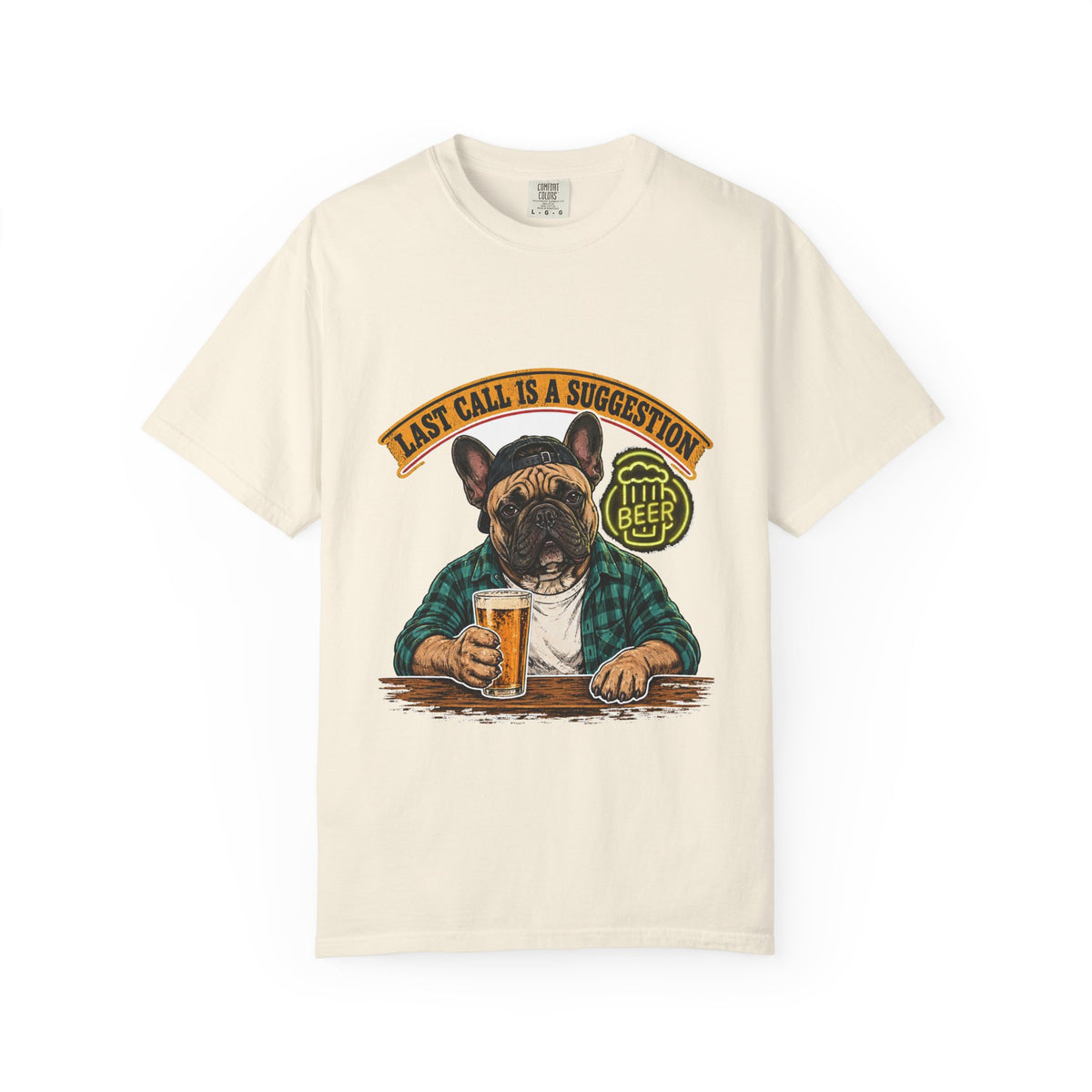 Last Call Larry French Bulldog Bar Tee