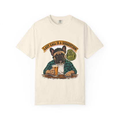 Last Call Larry French Bulldog Bar Tee