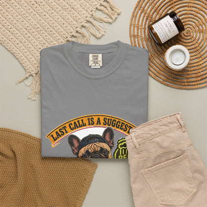 Last Call Larry French Bulldog Bar Tee
