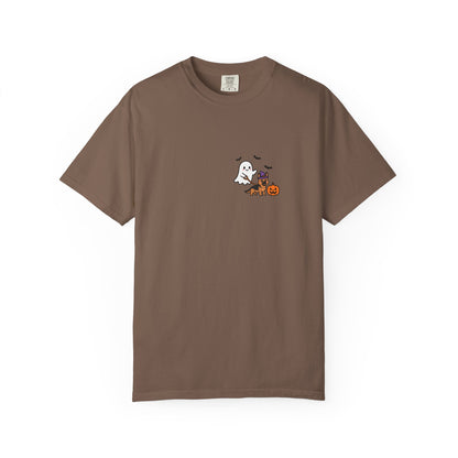 German Shepherd Ghost Walking Dog Pocket Tee Cute Halloween Dog Shirt