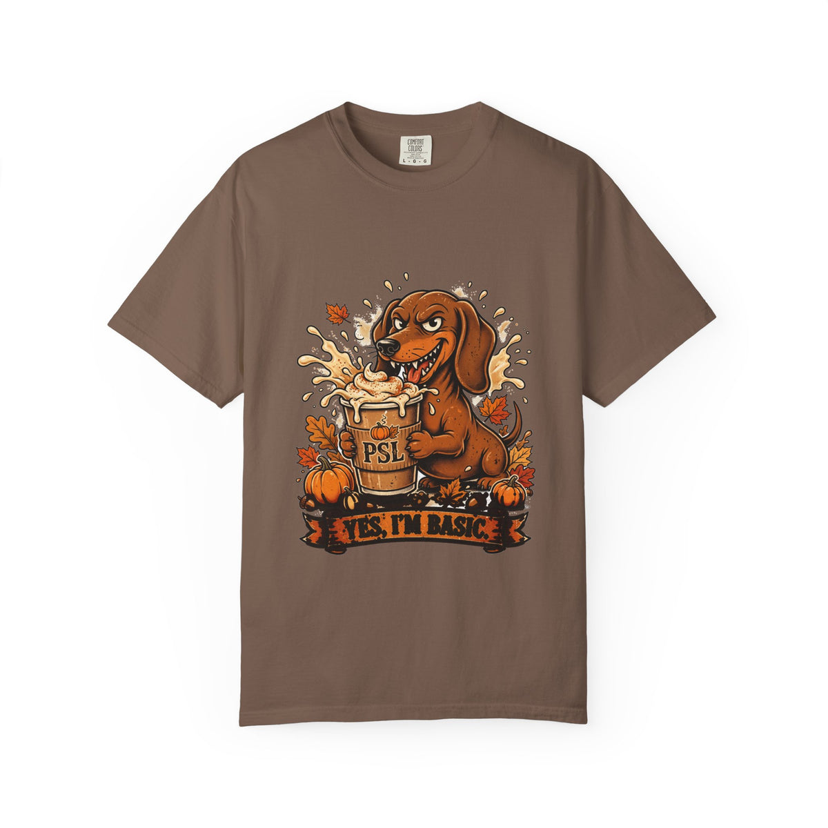 Dachshund Yes I'm Basic Tee | Funny Fall Dog Graphic Shirt