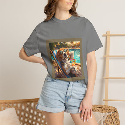 Beagle Poolside Tee | Funny Summer Dog Graphic Shirt