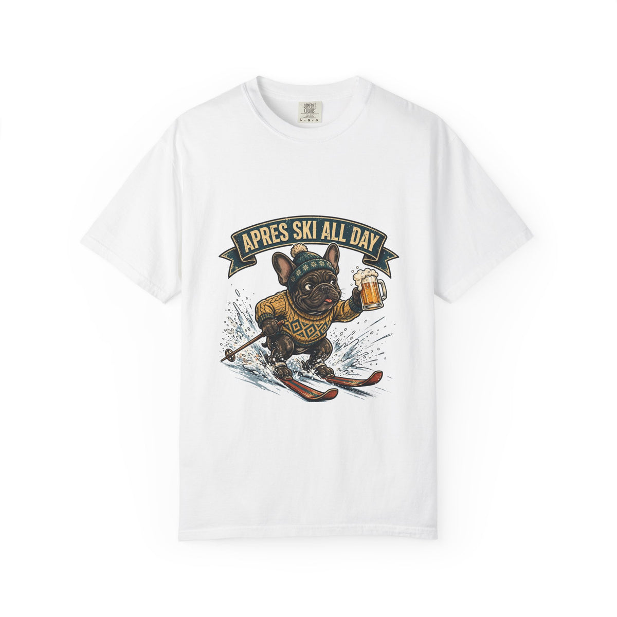 French Bulldog Apres Ski Tee | Funny Winter Dog Graphic Shirt