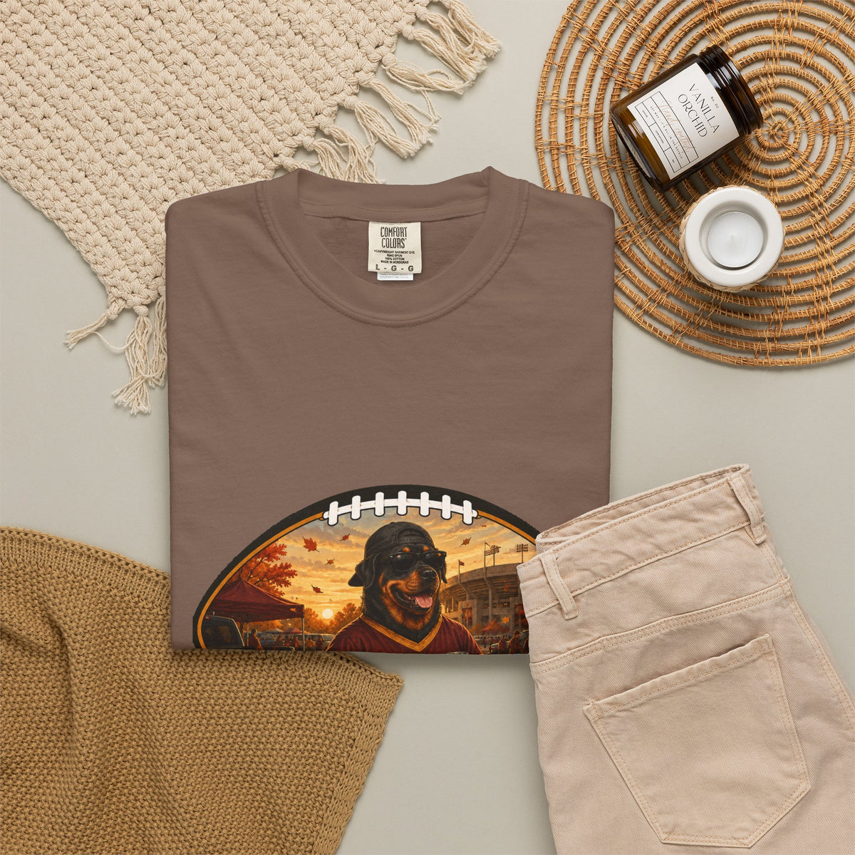 Rottweiler Tailgate Tee | Funny Fall Football Dog Shirt