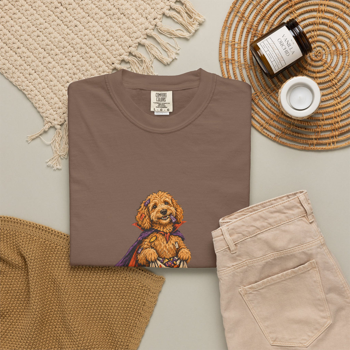 I Ate the Whole Bowl Goldendoodle Halloween Tee