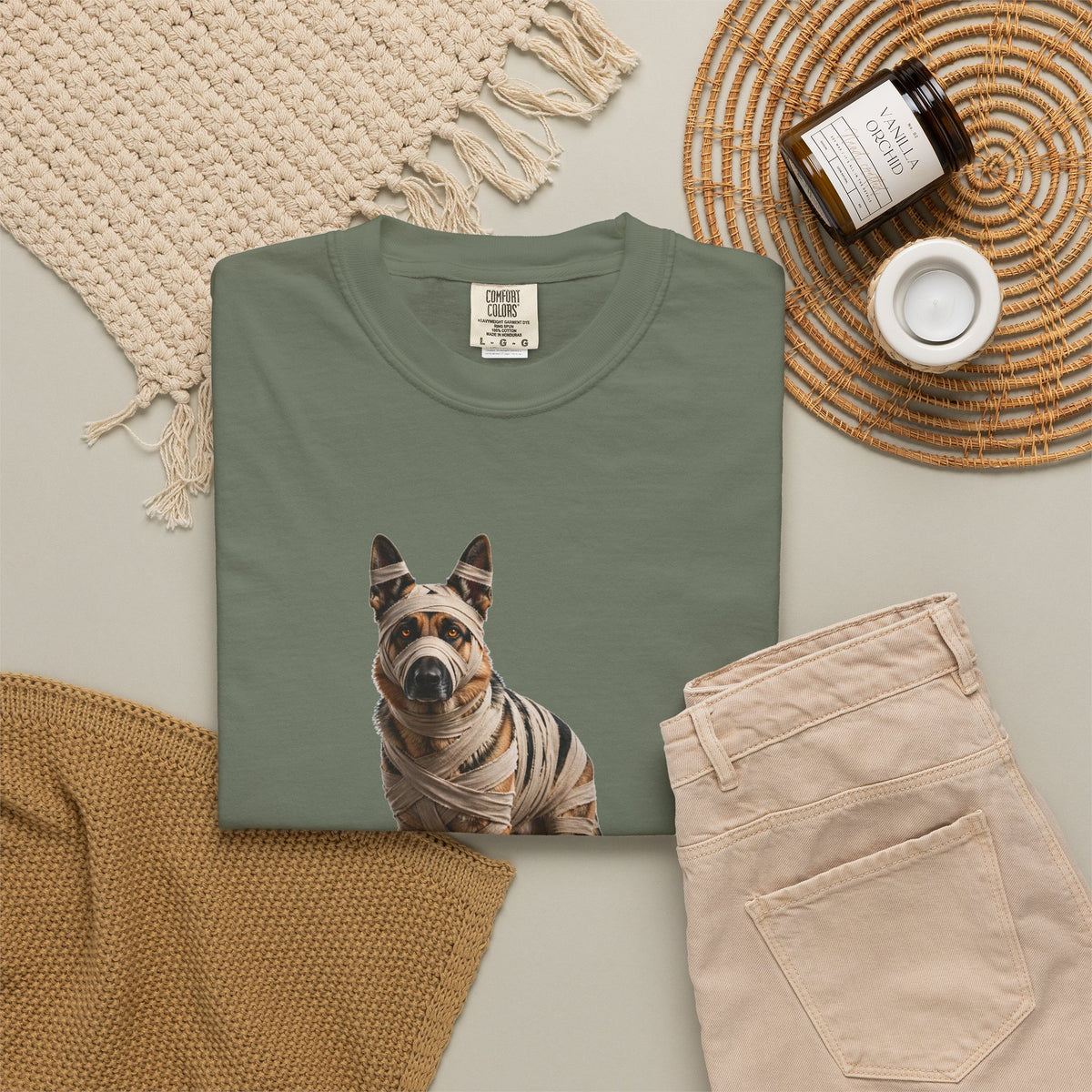German Shepherd Mummy Tee | Funny Halloween Dog Shirt