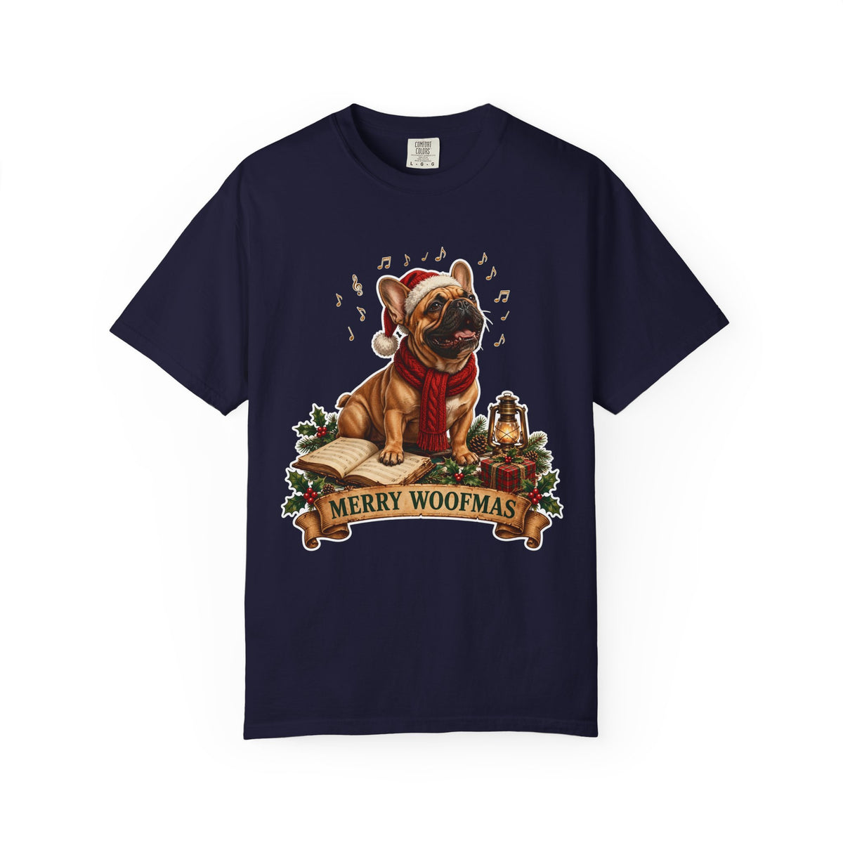 Merry Woofmas French Bulldog Christmas Tee