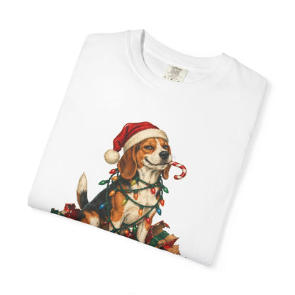 Naughty List Champion Beagle Christmas Tee