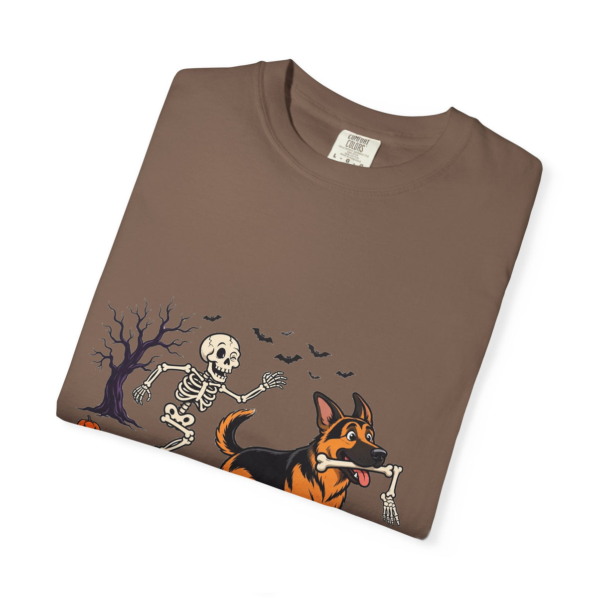 German Shepherd Skeleton Halloween Tee | Funny Spooky Dog Shirt