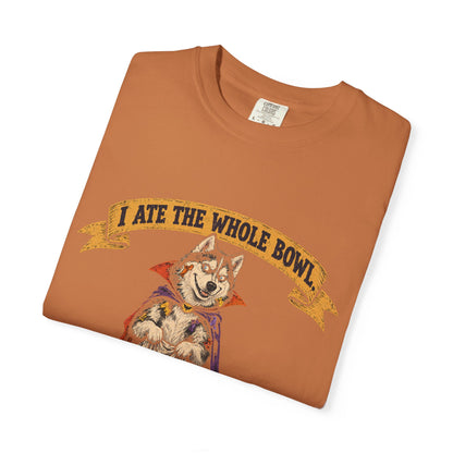 I Ate the Whole Bowl Siberian Husky Halloween Tee