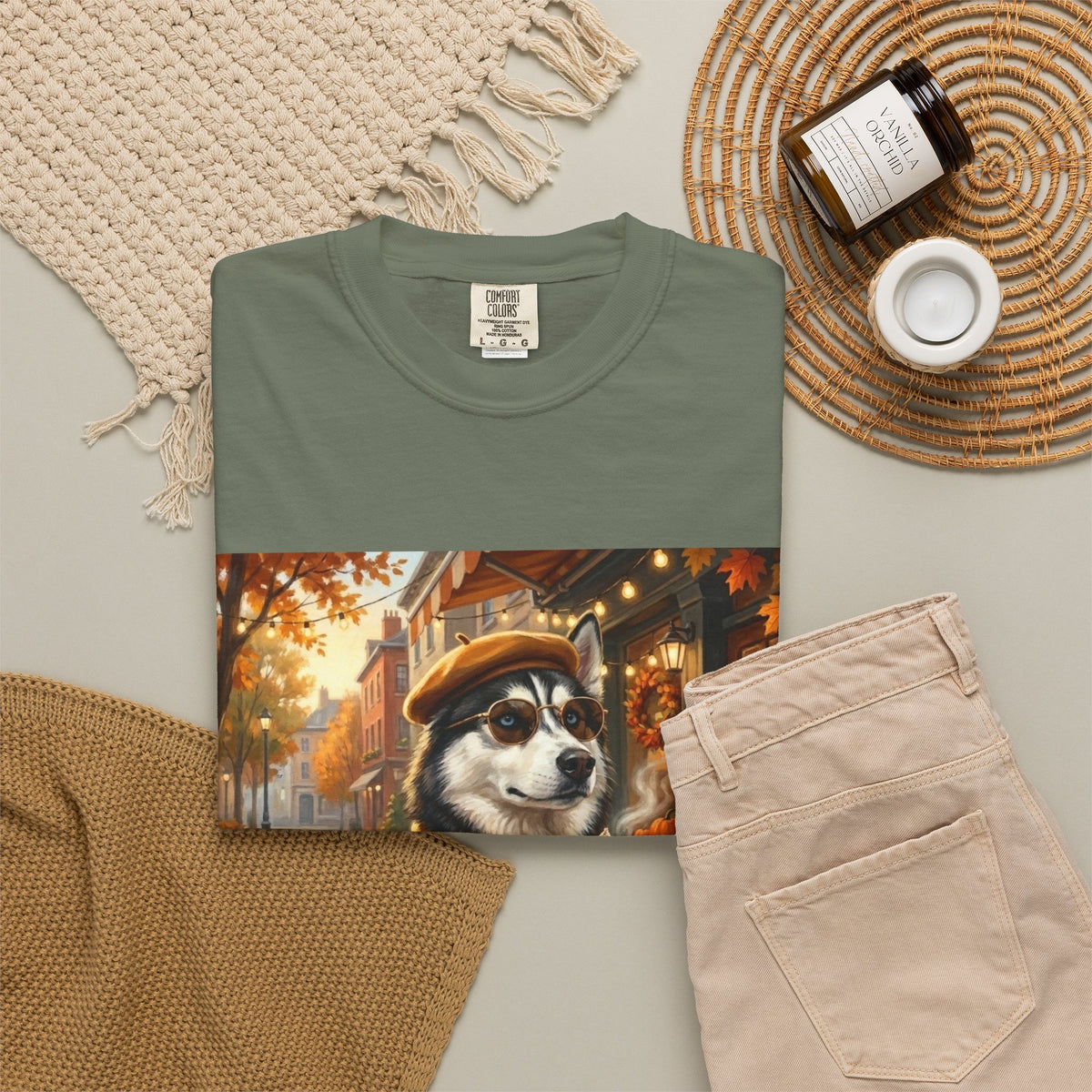 Siberian Husky Pumpkin Spice Tee | Funny Fall Dog Graphic Shirt