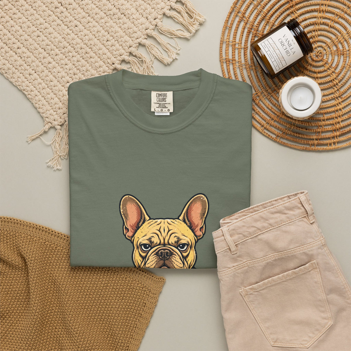 French Bulldog Performance Review Tee | Funny Office Dog Graphic Shirt
