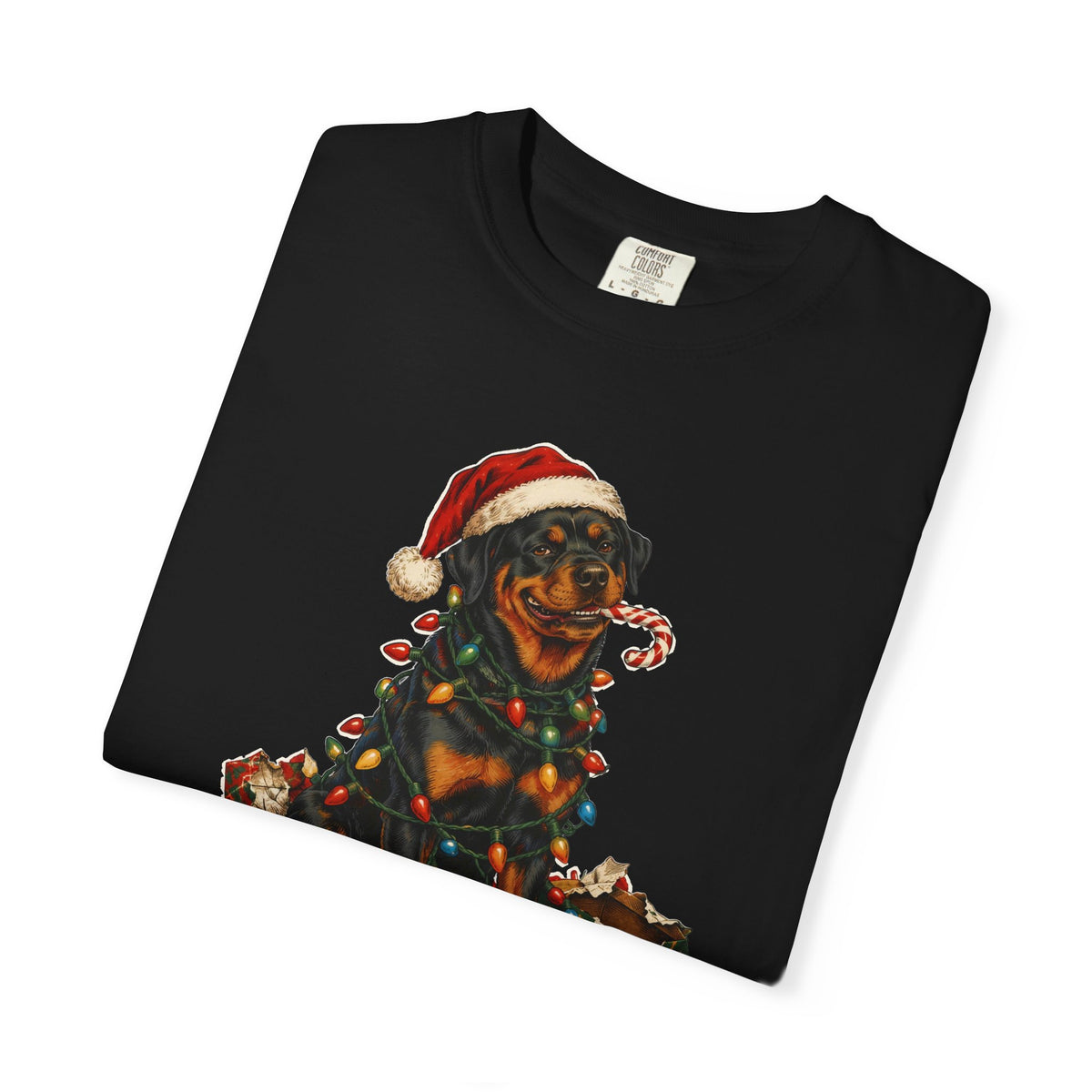 Naughty List Champion Rottweiler Christmas Tee