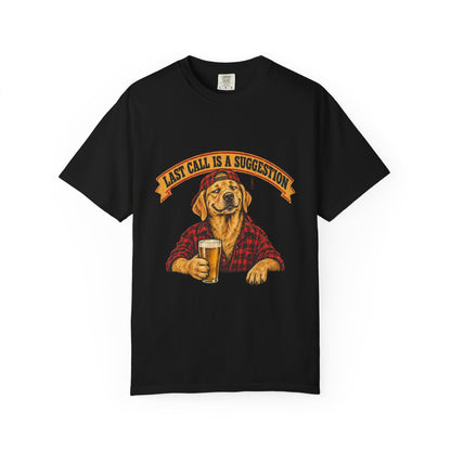 Last Call Larry Labrador Retriever Bar Tee
