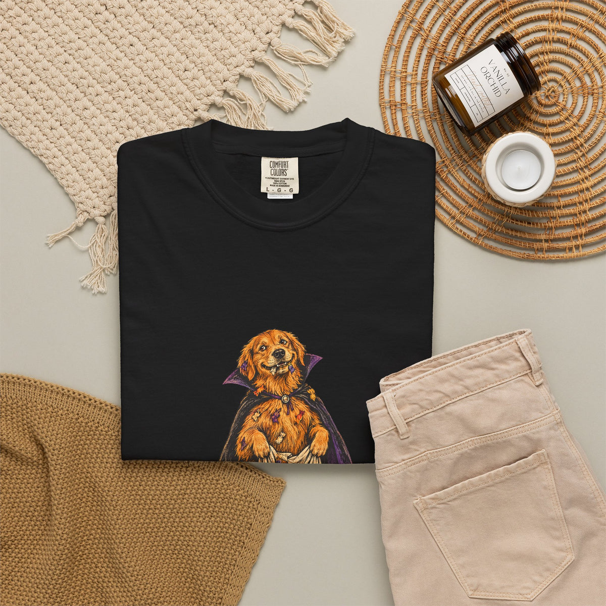 I Ate the Whole Bowl Golden Retriever Halloween Tee