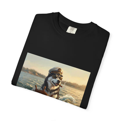 Siberian Husky Captain Tee | Funny Summer Dog Graphic Shirt