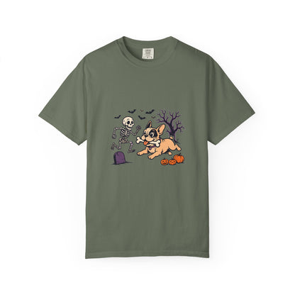 French Bulldog Skeleton Halloween Tee | Funny Spooky Dog Shirt