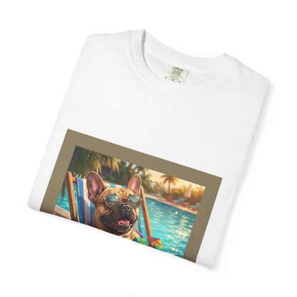 French Bulldog Poolside Tee | Funny Summer Dog Graphic Shirt