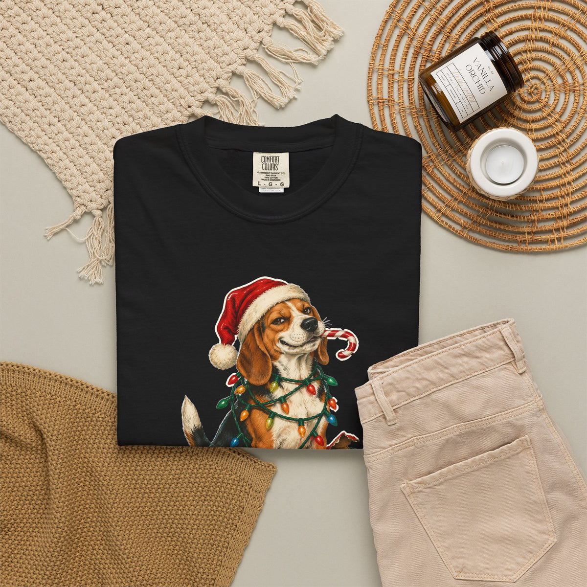 Naughty List Champion Beagle Christmas Tee