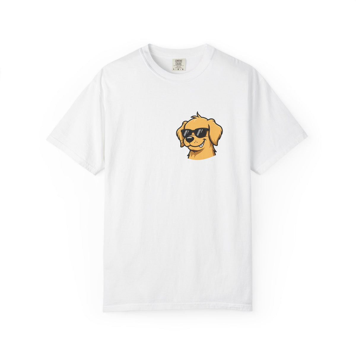 Certified Bad Influence Golden Retriever Pocket Tee | Funny Dog Shirt