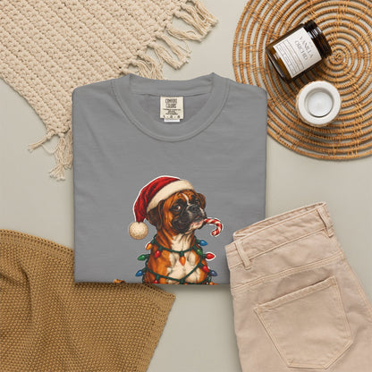 Naughty List Champion Boxer Christmas Tee