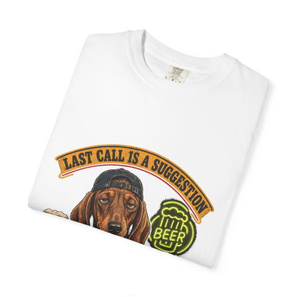 Last Call Larry Dachshund Bar Tee