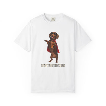 Dachshund Here For The Boos Tee | Funny Halloween Dog Shirt