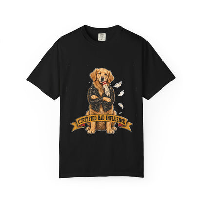 Certified Bad Influence Golden Retriever T-Shirt
