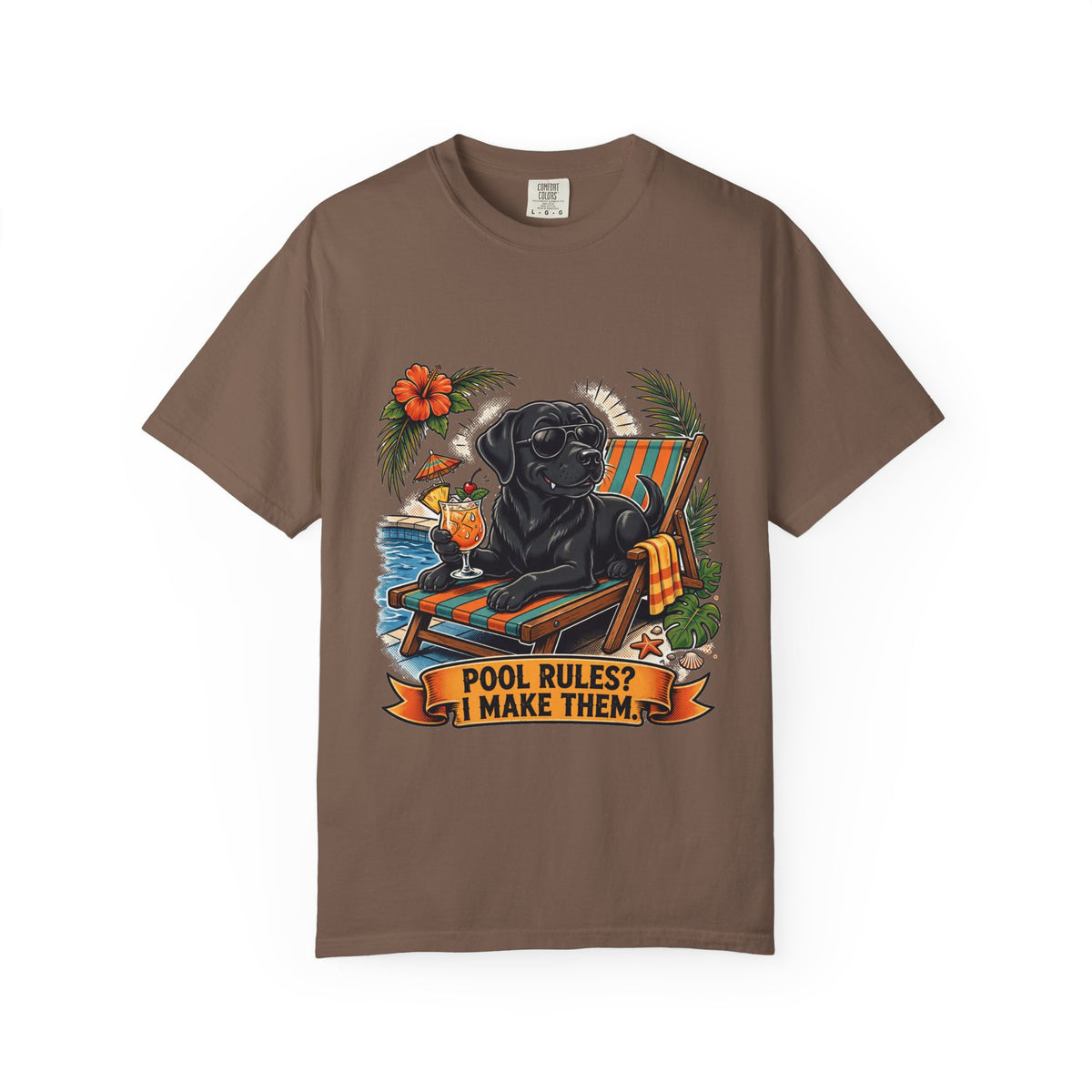 Labrador Retriever Pool Rules Tee | Funny Summer Dog Graphic Shirt