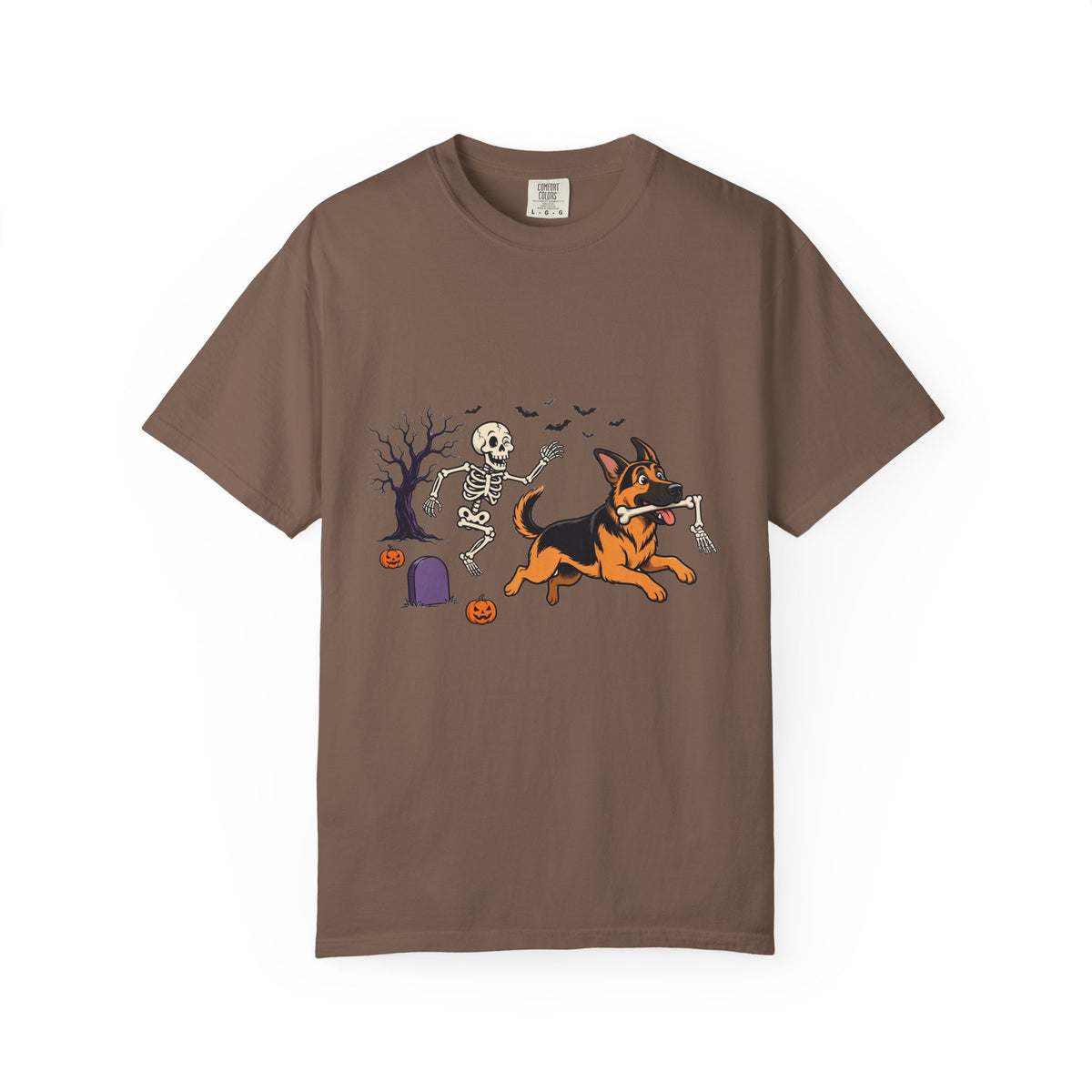 German Shepherd Skeleton Halloween Tee | Funny Spooky Dog Shirt