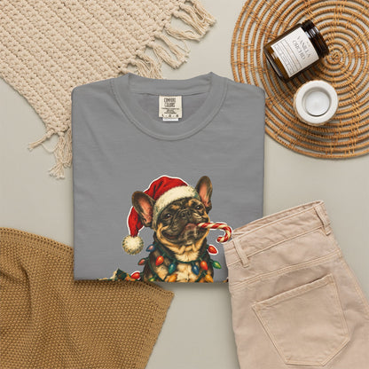 Naughty List Champion French Bulldog Christmas Tee