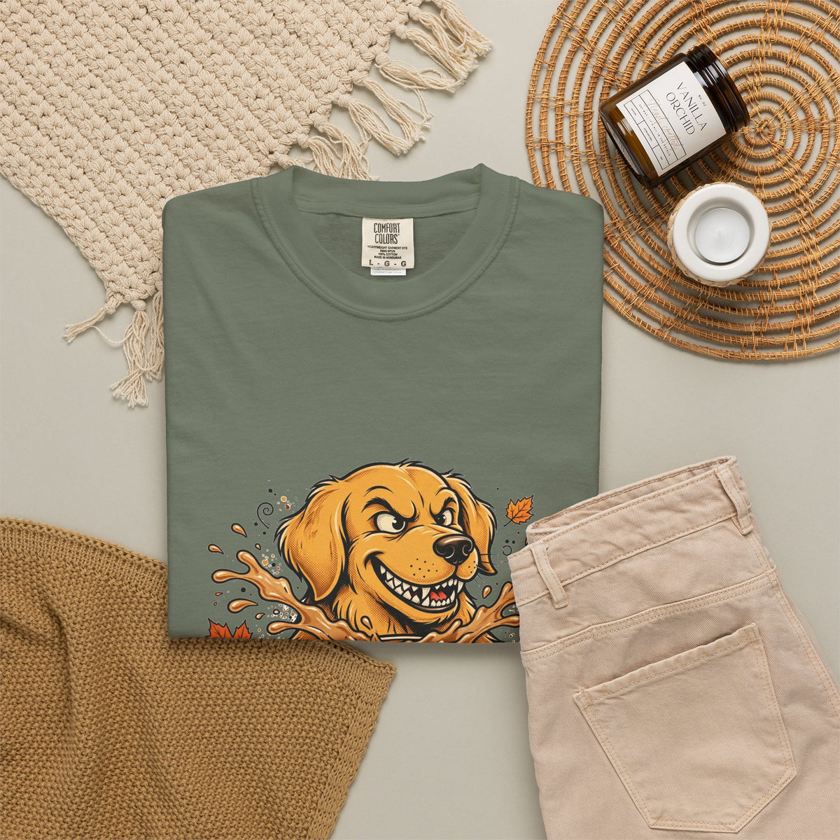 Golden Retriever Yes I'm Basic Tee | Funny Fall Dog Graphic Shirt