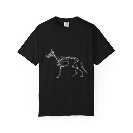 German Shepherd Skeleton Halloween Tee | Funny Anatomical Dog Shirt