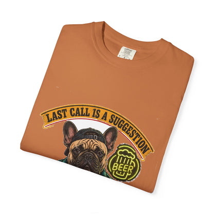 Last Call Larry French Bulldog Bar Tee