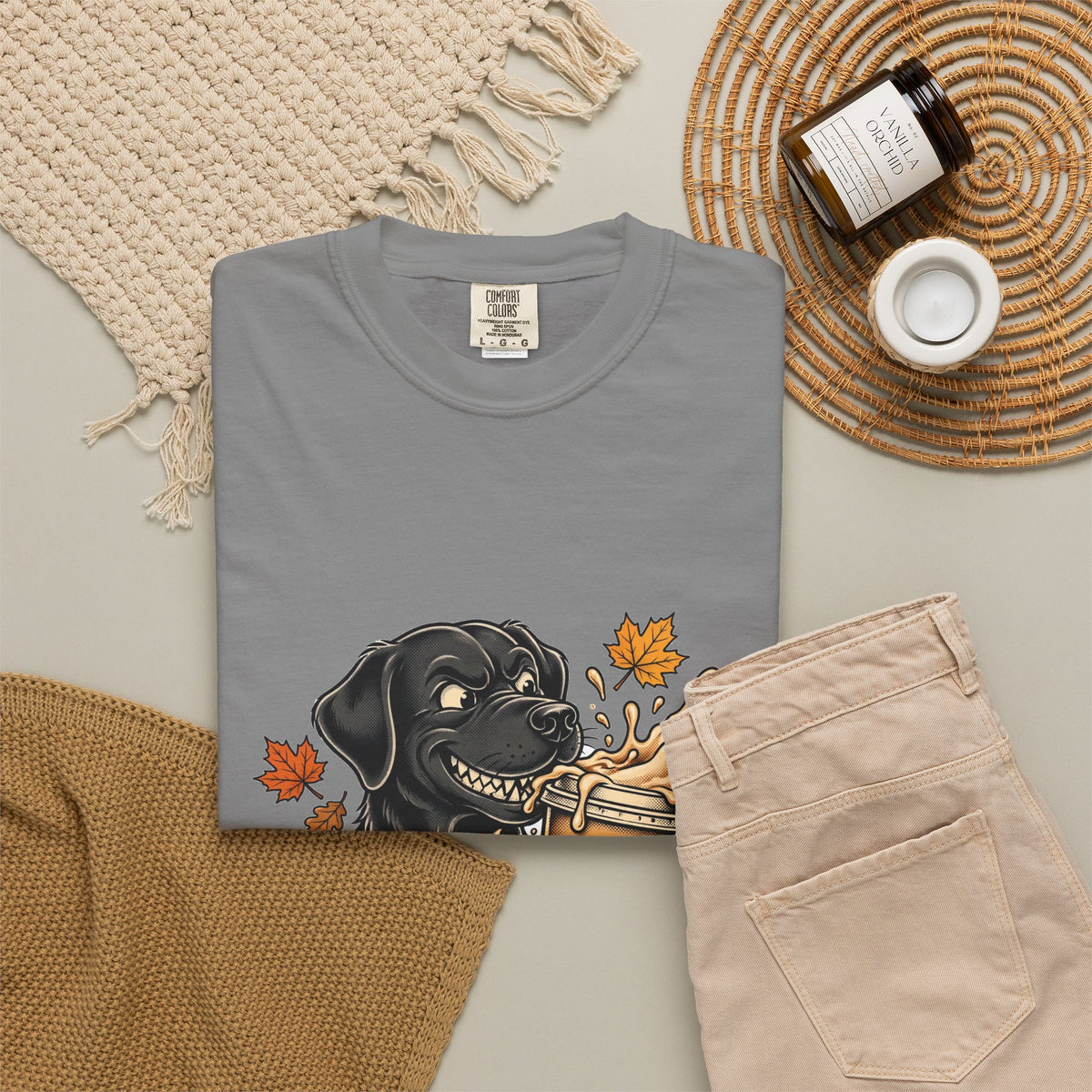 Labrador Retriever Yes I'm Basic Tee | Funny Fall Dog Graphic Shirt